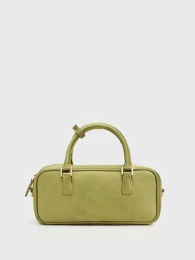 Mango Green Mini Satin Bowling Bag